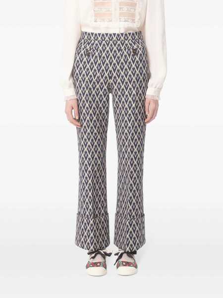 Pantaloni casual Valentino Garavani Wool pants Blue Femei (BM 17397258) 3