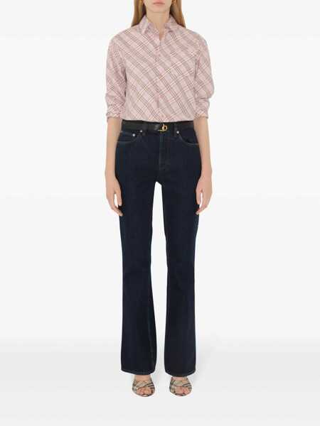 Blugi drepti Burberry High rise bootcut jeans Blue Femei (BM 17397279) 2