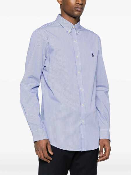 Camasi casual Ralph Lauren Striped stretch poplin shirt Blue Barbati (BM 17397297) 3