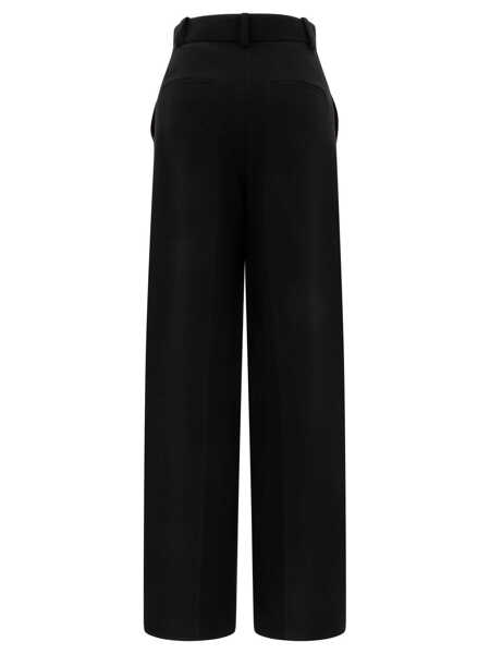 Pantaloni casual Khaite Wide-leg pants Black Femei (BM 17397324) 2