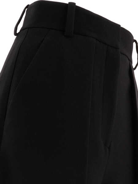 Pantaloni casual Khaite Wide-leg pants Black Femei (BM 17397324) 4