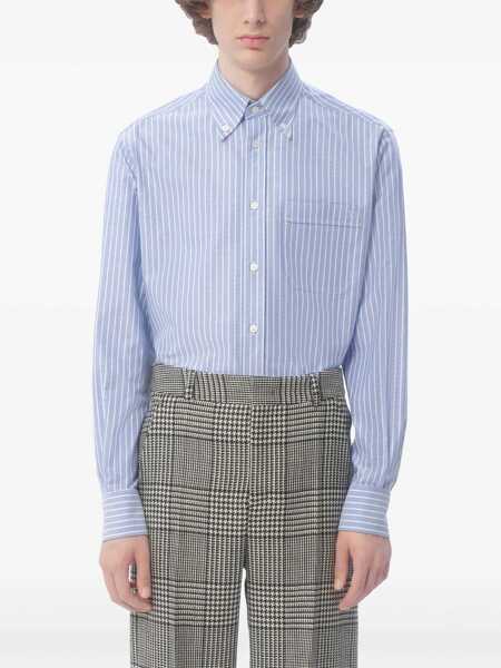 Camasi casual Valentino Garavani Cotton striped shirt Light blue Barbati (BM 17397330) 4