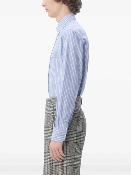 Camasi casual Valentino Garavani Cotton striped shirt Light blue Barbati (BM 17397330) 5