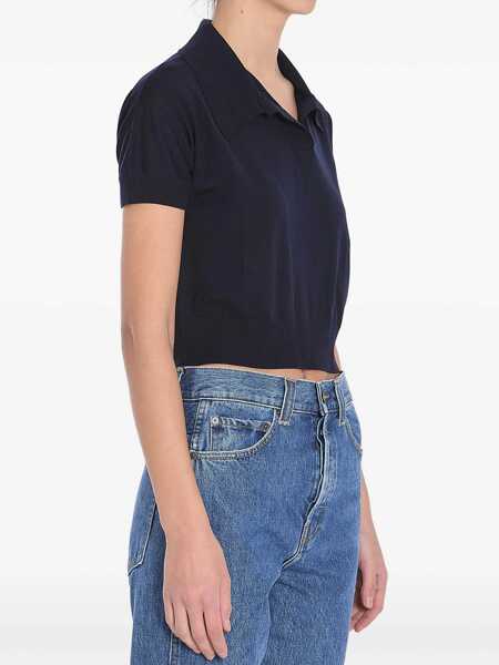 Tricouri Polo Khaite Cropped polo Blue Femei (BM 17397366) 2