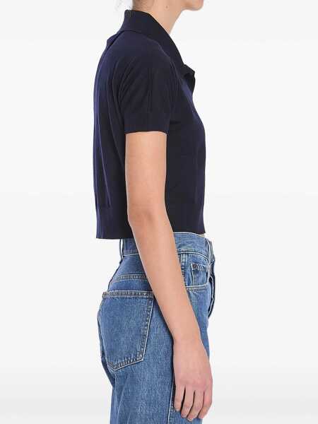 Tricouri Polo Khaite Cropped polo Blue Femei (BM 17397366) 3