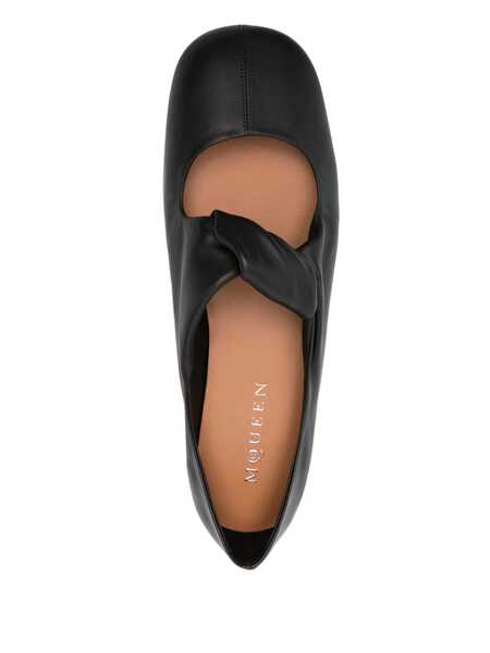 Balerini Alexander McQueen Twisted detail ballet flats Black Femei (BM 17397393) 4