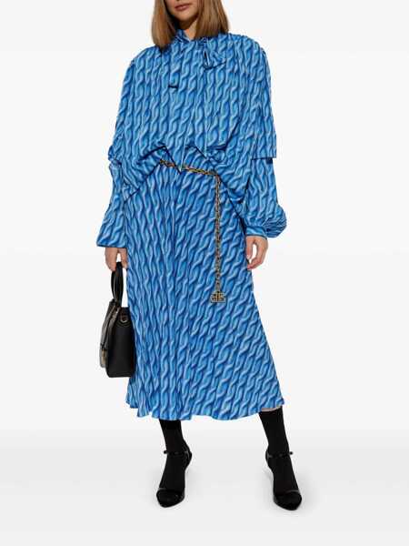 Rochii elegante Balenciaga Printed dress Blue Femei (BM 17397408) 2