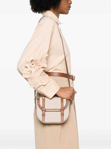 Genti tip postas Valentino Garavani Rockstud crossbody bag Beige Femei (BM 17397543) 2