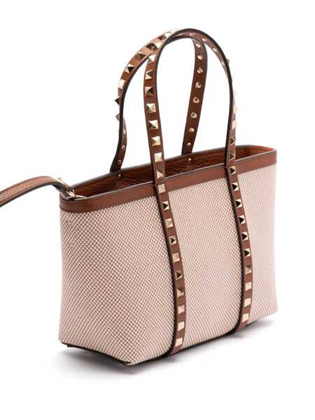 Genti de mana Valentino Garavani Rockstud tote bag Beige Femei (BM 17397552) 3