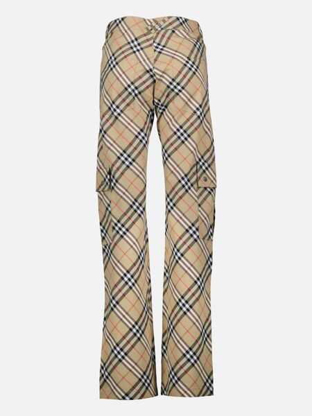 Pantaloni casual Burberry Check cargo trousers Beige Femei (BM 17397585) 2