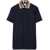 Burberry Cotton polo shirt with Check collar Blue