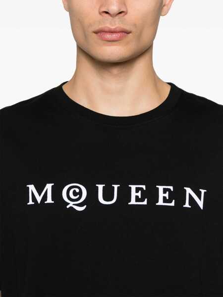 Tricouri Alexander McQueen T-shirts Black Barbati (BM 17398062) 4