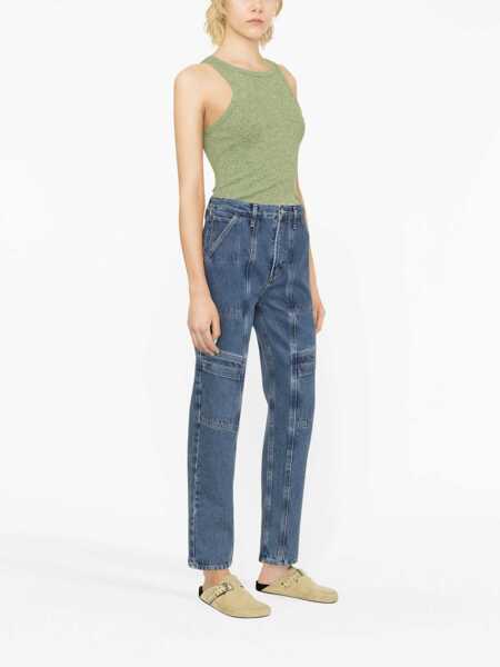 Blugi drepti AGOLDE Cooper cargo jeans Blue Femei (BM 17400999) 4