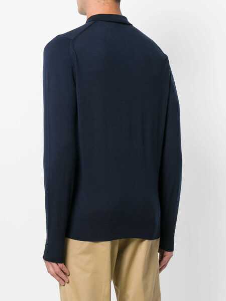 Tricouri Polo John Smedley Belper merino wool polo shirt Blue Barbati (BM 17401203) 4