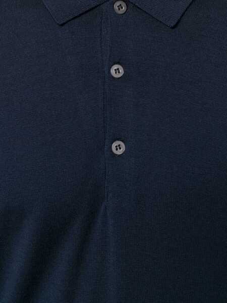 Tricouri Polo John Smedley Belper merino wool polo shirt Blue Barbati (BM 17401203) 5