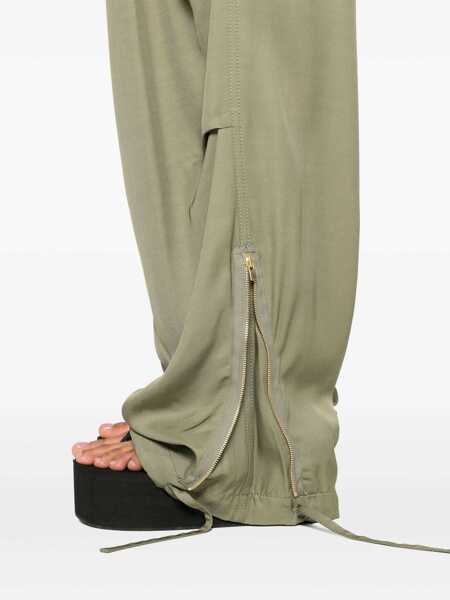 Pantaloni casual Golden Goose Wide cargo trousers Green Femei (BM 17401230) 5