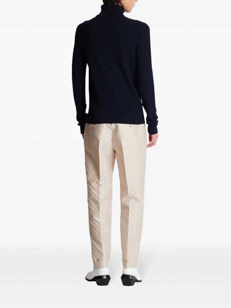 Pulovere Balmain Sweater with patch logo Blue Barbati (BM 17401449) 4