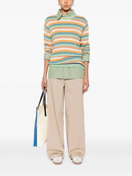 Pantaloni casual Acne Studios Face trousers Beige Femei (BM 17401500) 3