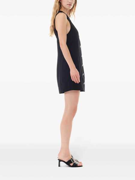 Rochii elegante Ganni Twill dress Black Femei (BM 17401527) 3