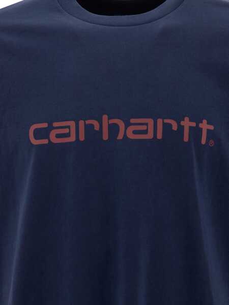 Tricouri Carhartt Script t-shirt Blue Barbati (BM 17401602) 4