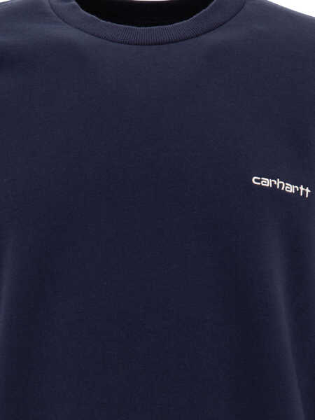 Hanorace Carhartt Script Embroidery sweatshirt Blue Barbati (BM 17401647) 3