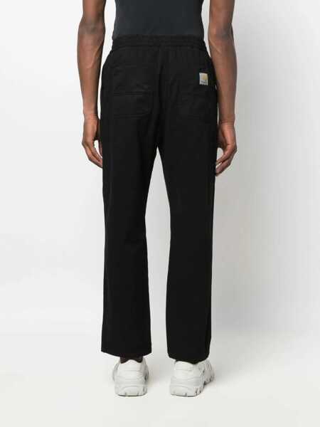 Pantaloni casual Carhartt Flint trousers Black Barbati (BM 17401734) 4
