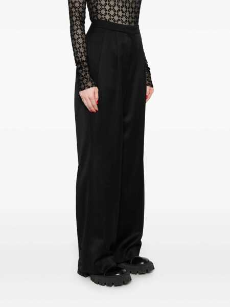 Pantaloni casual Givenchy Wool pleated trouses Black Femei (BM 17401737) 3