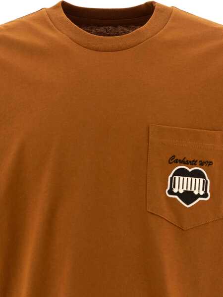 Tricouri Carhartt Heart Train Pocket t-shirt Brown Barbati (BM 17401797) 3