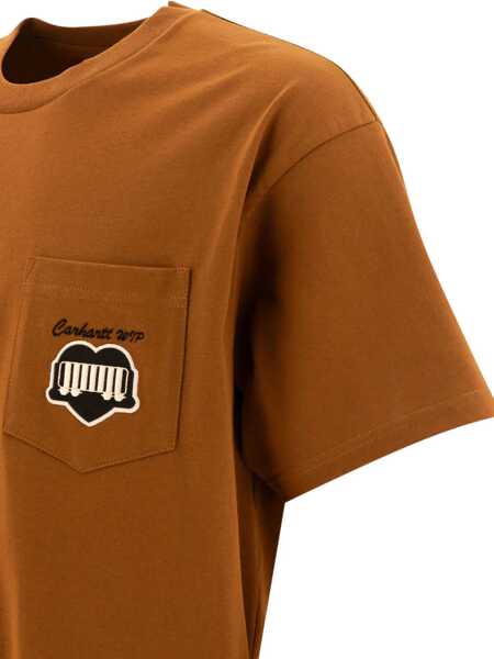 Tricouri Carhartt Heart Train Pocket t-shirt Brown Barbati (BM 17401797) 4