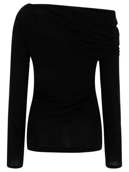 Bluze Givenchy Top with draped collar Black Femei (BM 17401893) 2