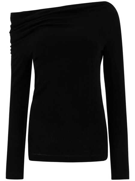 Bluze Givenchy Top with draped collar Black Femei (BM 17401893) 1