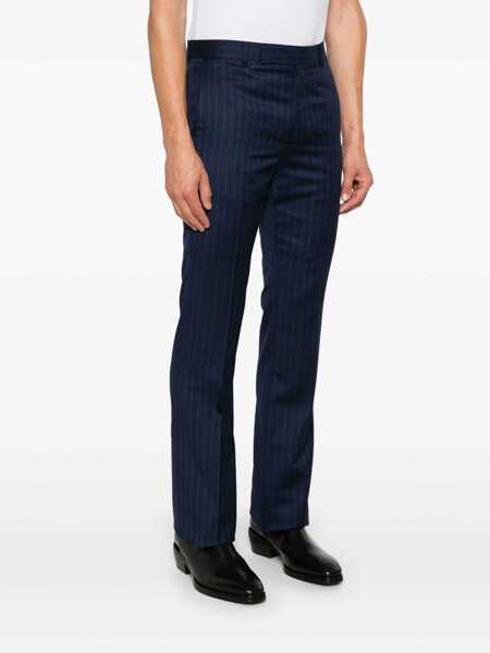 Pantaloni casual Givenchy Pinstriped tailored trousers Blue Barbati (BM 17401932) 3