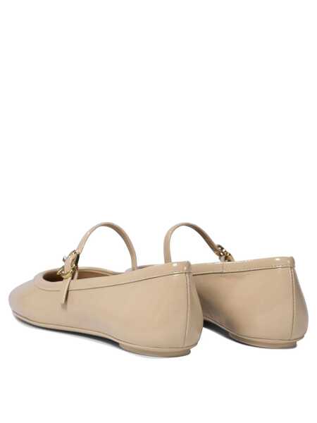 Balerini Gianvito Rossi Carla Mary jane ballet flats Beige Femei (BM 17402301) 4