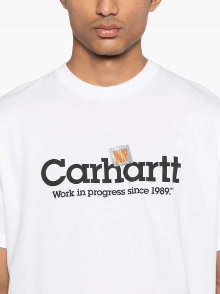 Tricouri Carhartt S/S Label Script T-shirt White Barbati (BM 17402418) 4