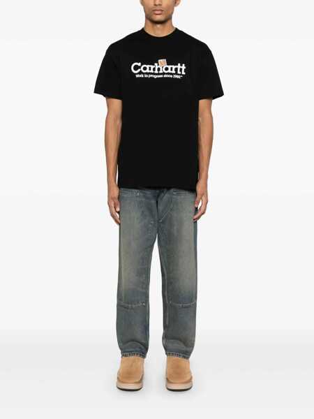 Tricouri Carhartt S/S Label Script T-shirt Black Barbati (BM 17402421) 2