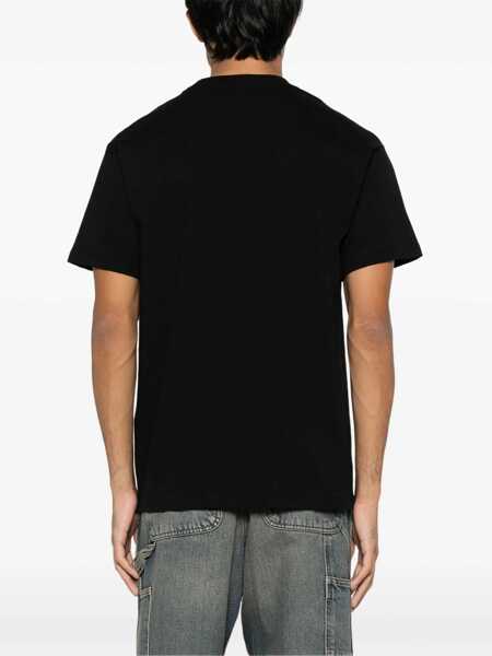 Tricouri Carhartt S/S Label Script T-shirt Black Barbati (BM 17402421) 3
