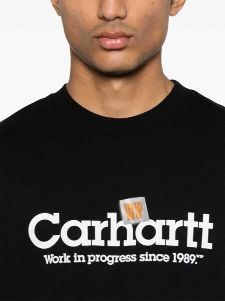 Tricouri Carhartt S/S Label Script T-shirt Black Barbati (BM 17402421) 4