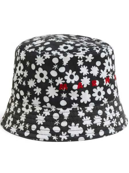Sepci Marni Cotton bucket hat Black Barbati (BM 17402520) 1