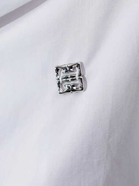 Camasi office Givenchy Cropped poplin shirt White Femei (BM 17402589) 5