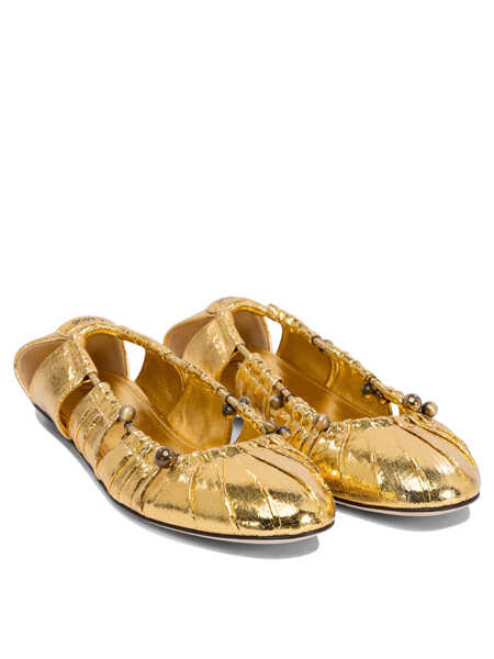 Balerini Chloe Ballet flats cut-out details Gold Femei (BM 17402745) 2