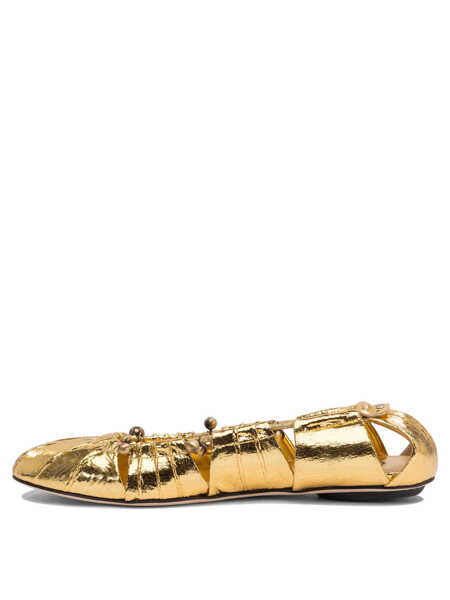 Balerini Chloe Ballet flats cut-out details Gold Femei (BM 17402745) 3