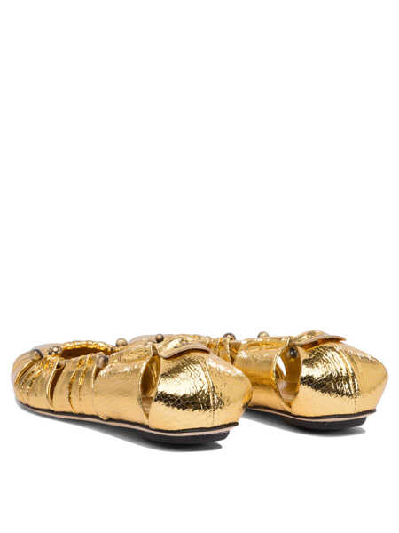 Balerini Chloe Ballet flats cut-out details Gold Femei (BM 17402745) 4