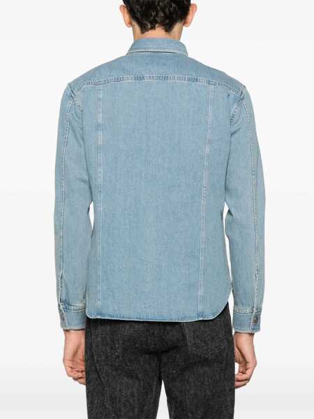 Camasi casual Tom Ford Western cotton shirt Light blue Barbati (BM 17402868) 4