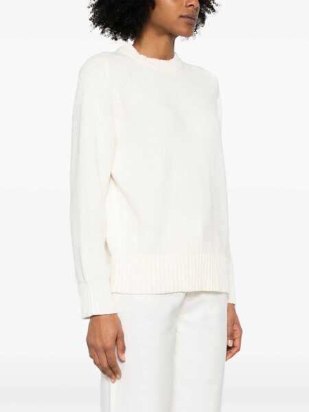 Pulovere Loulou Studio Canillo crewneck sweater White Femei (BM 17403090) 3
