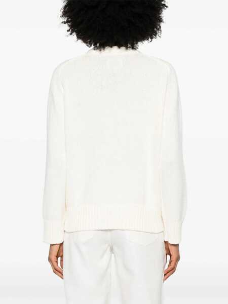 Pulovere Loulou Studio Canillo crewneck sweater White Femei (BM 17403090) 4