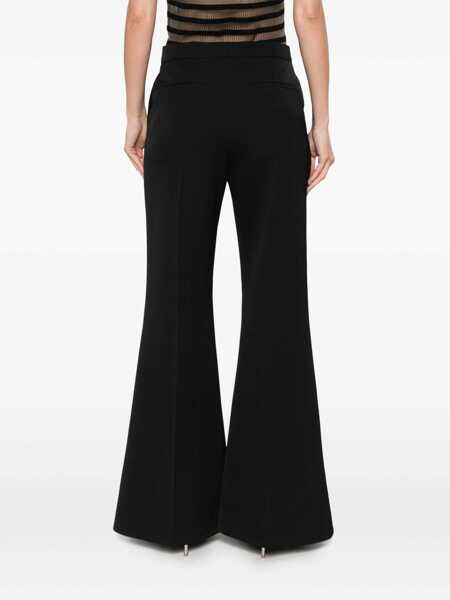 Pantaloni casual Givenchy Flared trousers Black Femei (BM 17403495) 4