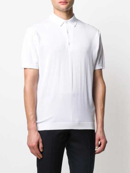 Tricouri Polo John Smedley Adrian polo shirt White Barbati (BM 17403636) 3