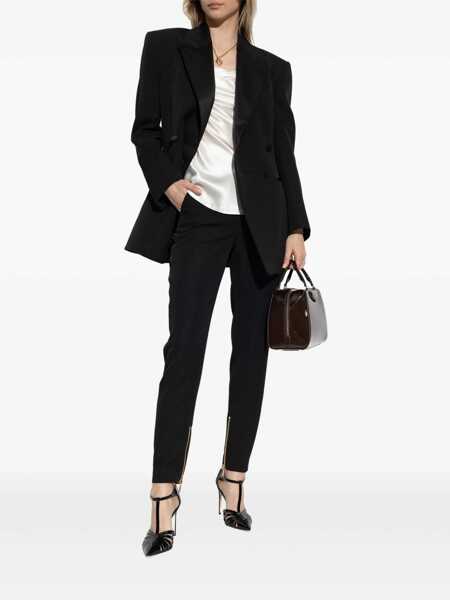 Sacouri Givenchy Blazer with pleated back Black Femei (BM 17403732) 2