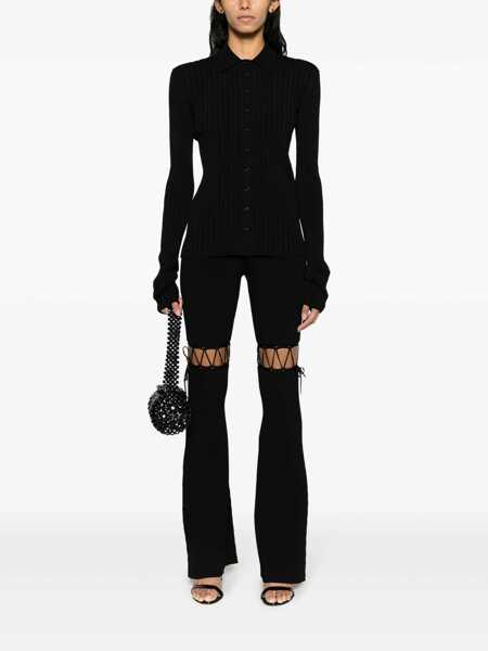 Camasi office NENSI DOJAKA Ribbed shirt Black Femei (BM 17404158) 2