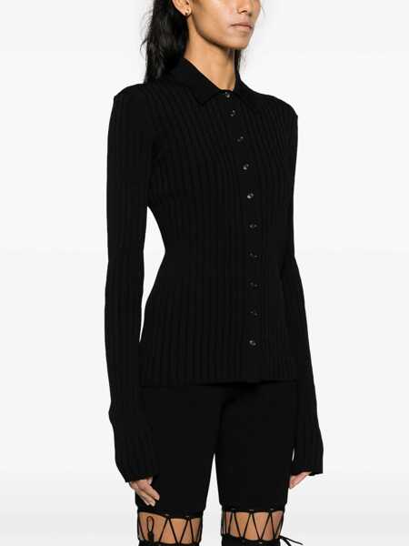 Camasi office NENSI DOJAKA Ribbed shirt Black Femei (BM 17404158) 3